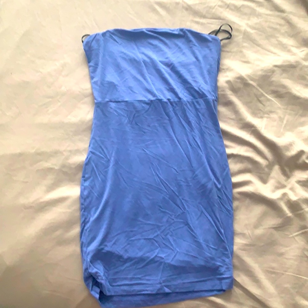 Blue bodycon tube dress